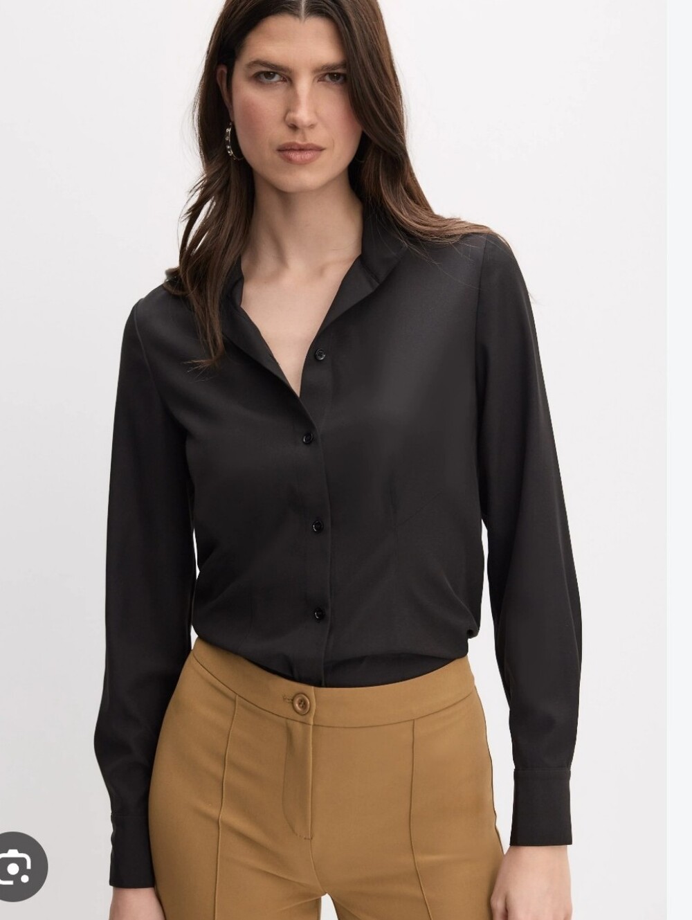 Sexy Dress Shirt For Work Or a Date (Stand Collar Blouse )